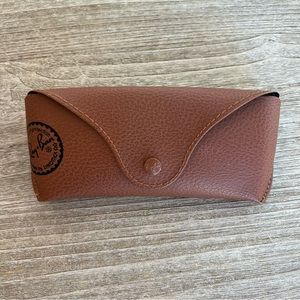 Ray-Ban leather brown glasses case